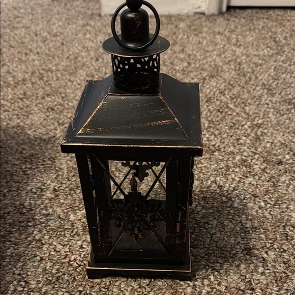 Vintage Black Lantern Candle Holder - Picture 1 of 5